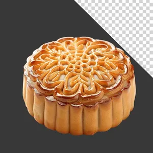 Bánh trung thu họa tiết cánh hoa nổi bật hấp dẫn - File PNG