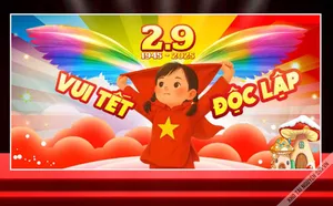 File Corel phông nền Vui Tết Độc Lập 2 - 9 – thiết kế hoạt hình dễ thương cho thiếu nhi