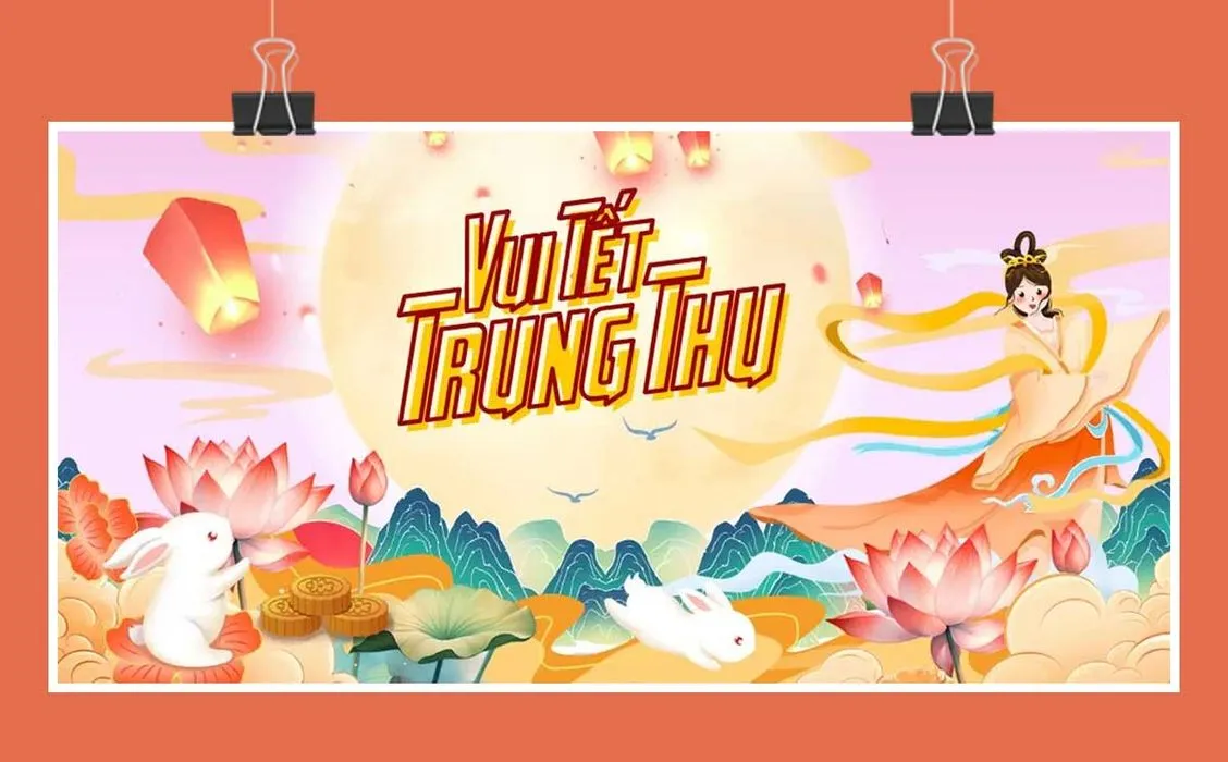 Background, phông nền vui tết trung thu chất lượng cao file corel