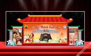 Backdrop Sân Khấu Lễ Hội Văn Hóa Đa Dạng Sắc Màu