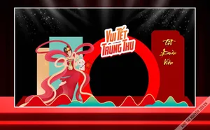 File Corel Vui Tết Trung Thu Tết Đoàn Viên Chị Hằng Thỏ Ngọc Sân Khấu Đẹp