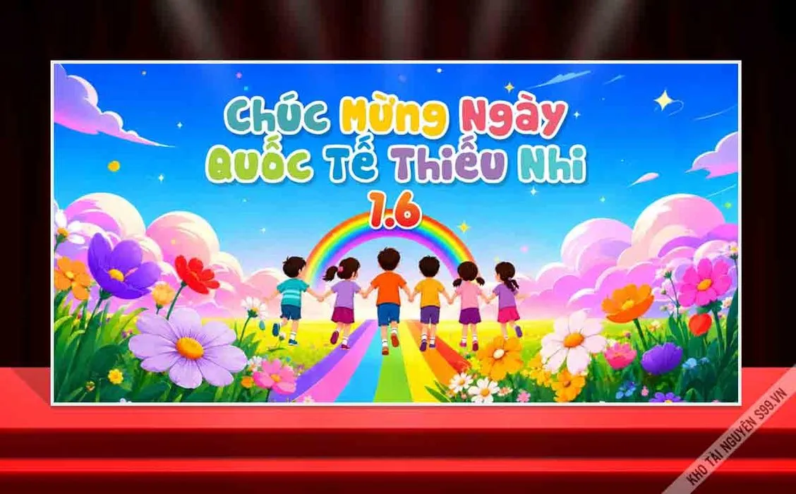 Backdrop Chúc Mừng Ngày Quốc Tế Thiếu Nhi 1/6 – Thiết Kế Đa Dụng
