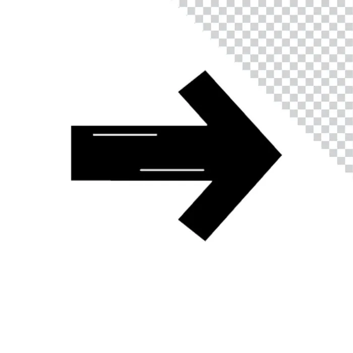 Mũi tên mầu đen chỉ bên phải File PNG