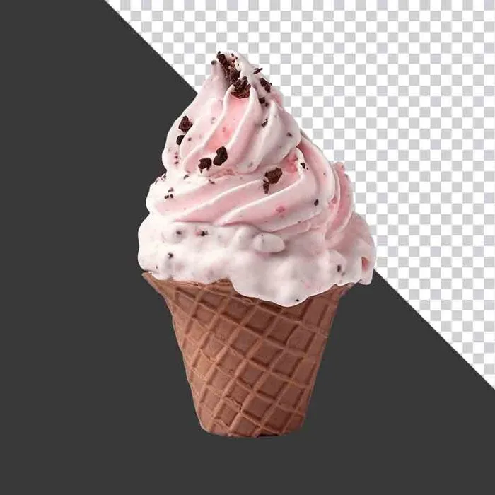 Kem ốc quế ba vị Neapolitan dâu vani sô cô la File PNG