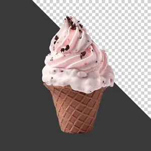 Kem ốc quế ba vị Neapolitan dâu vani sô cô la File PNG