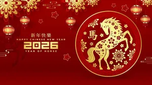 Ngựa Vàng 2026 Trang Trí Hoa Văn Đèn Lồng - File JPG
