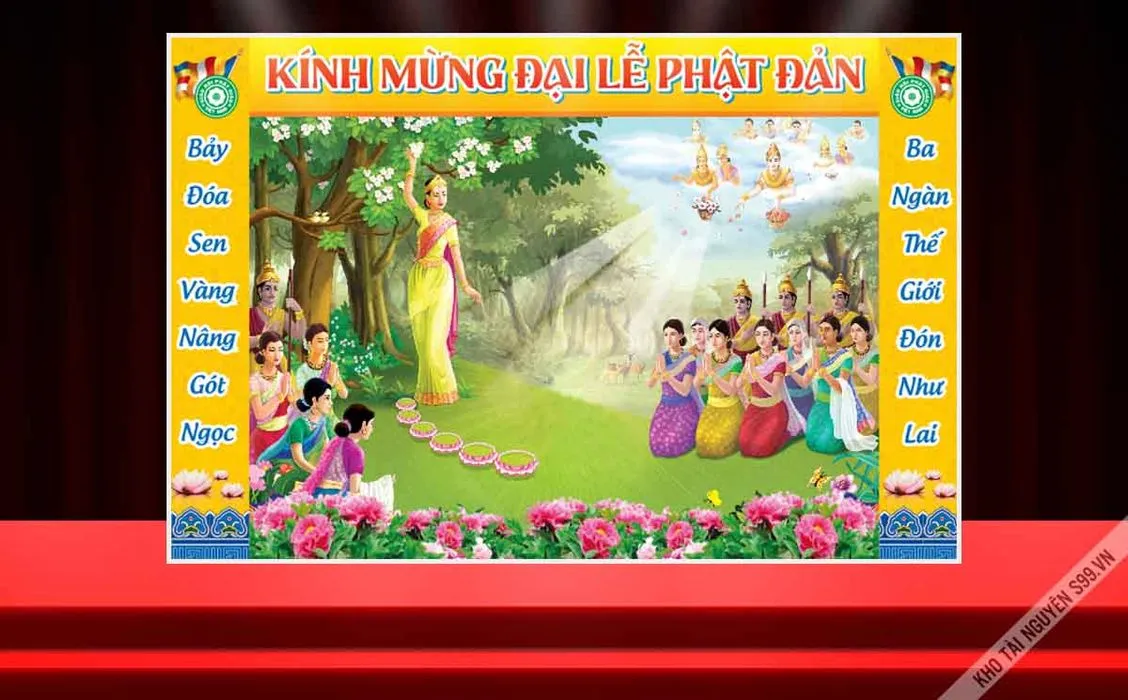 Backdrop Lễ Phật Đản CDR - Thiết Kế Đẹp Mắt, Dễ Chỉnh Sửa