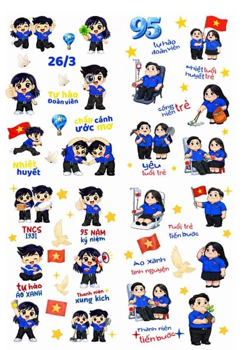 Bộ Sưu Tập Hình Ảnh Hoạt Hình Thanh Niên Việt Nam 95 Năm Đoàn