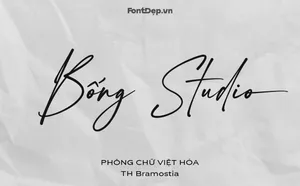 Tải xuống - Font chữ ký viết tay Việt hóa TH Bramostia