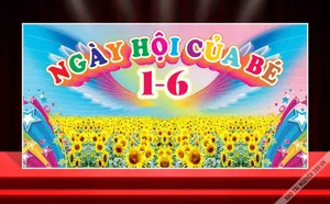Backdrop Ngày Hội Của Bé 1/6 – File CDR Sắc Màu Cho Thiết Kế