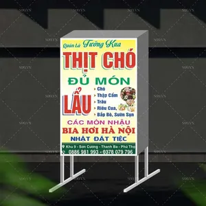 Mẫu biển hiệu nhà hàng quán ăn thịt chó - file corel