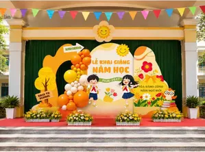 Mẫu thiết kế backdrop lễ khai giảng năm học 2026 - 2027 - File Corel