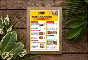 Thực Đơn Nhà Hàng Đại Nam Quán Chuẩn SEO - Thiết Kế CDR Độc Đáo