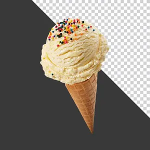 Kem Ốc Quế Vanilla Ngon Mắt Với Hạt Rắc Đầy Màu Sắc PNG