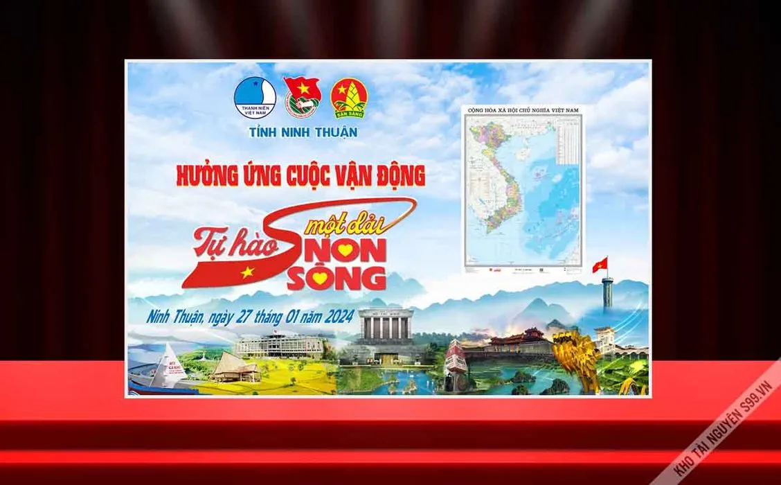 Background Đoàn Hội Đội Hưởng ứng cuộc vận động Tự Hào Một Dải Non Sông