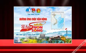 Background Đoàn Hội Đội  Hưởng ứng  cuộc vận động Tự Hào Một Dải Non Sông