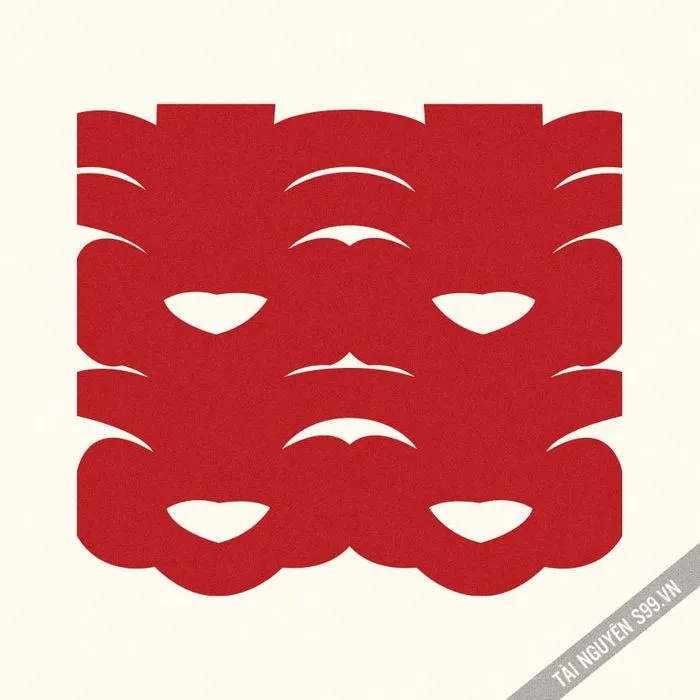 Tải File Chữ Hỷ Vector EPS Đẹp Song Hỷ Cách Điệu Trái Tim
