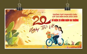 Phông Nền Ngày Trở Về 20 Năm Ra Trường File Corel