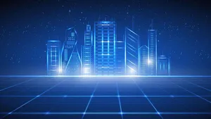 File EPS Thành phố tương lai lưới điện ánh sáng xanh
