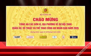 Backdrop Chào Mừng Hội Thao Công An Nhân Dân 2026 – File CDR Sẵn Sàng In Ấn