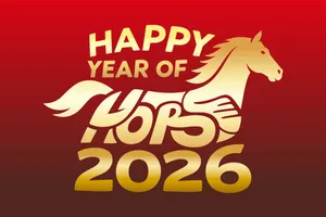 Ngựa hoạt hình cầm vàng mừng năm mới 2026 Ai