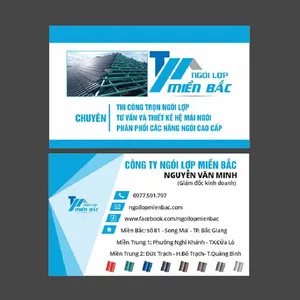 Mẫu Cad visit công ty vật liệu xây dựng tone xanh  file corel
