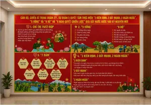 Mẫu thiết kế bảng tuyên truyền cán bộ chiến sĩ trung đoàn 271 sư đoàn 5 File Corel