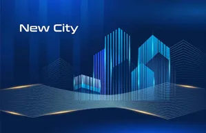 File EPS Thành phố tương lai kỹ thuật số New City hiện đại