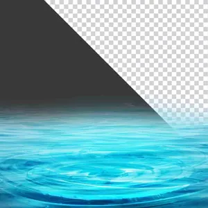 Mặt nước xanh phát sóng huyền ảo - File PNG