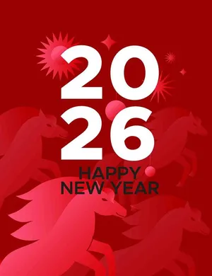 Hình Ảnh Năm Mới 2026 Ngựa May Mắn - File JPG