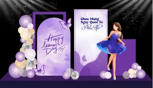File Corel backdrop chúc mừng 8-3 quốc tế phụ nữ phong cách nàng công chúa