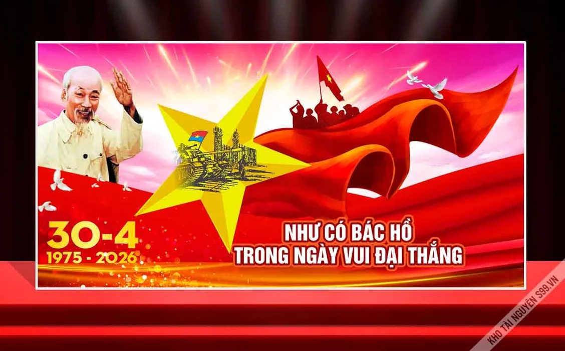 Backdrop 30/4 CDR - Hồ Chí Minh & Ngày Giải Phóng Miền Nam