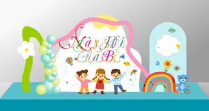 Backdrop Ngày Hội Trẻ Thơ Ngộ Nghĩnh - Thiết Kế Vector CDR