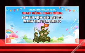 Backdrop Giải Phóng Miền Nam  30/4 - Quốc Tế Lao Động 1/5