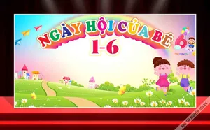 Backdrop Ngày Hội Của Bé 1-6 CDR - Thiết Kế Thiếu Nhi Đa Dụng