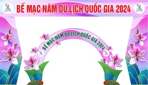 Cổng chào bế mạc Năm Du lịch Quốc gia 2024 File Corel
