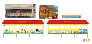 Thiết kế bảng tuyên truyền trường mầm non Thạch Lỗi thi đua dạy tốt học tốt File Corel