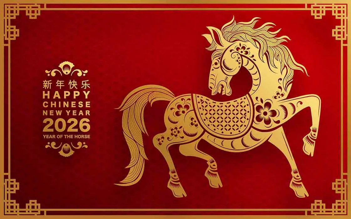 Ngựa vàng cách điệu năm mới 2026  File Vector