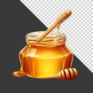 File PNG - Hũ mật ong vàng óng