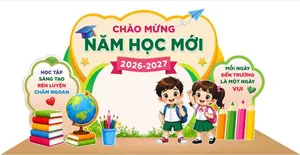 Mẫu thiết kế trang trí chào mừng năm học mới 2026 - 2027 - file Corel