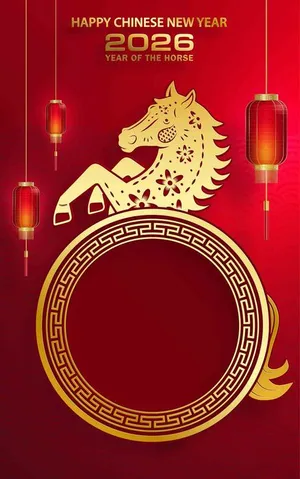 Thiệp chúc mừng năm mới 202X sang trọng - File PSD