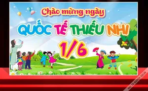 Backdrop Chào Mừng Quốc Tế Thiếu Nhi 1/6 Vector CDR Đẹp Mắt