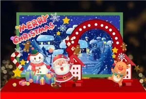 Vòng nguyệt quế đỏ, Quà và Biển hiệu MERRY CHRISTMAS.