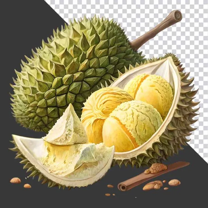 Sầu Riêng Tươi PNG Chất Lượng Cao - Thiết Kế Đồ Họa