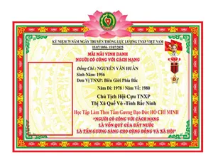 Bằng khen vinh danh người có công với cách mạng File Corel