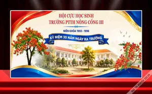 File Corel - Mẫu thiết kế phông nền kỷ niệm 30 năm ngày ra trường
