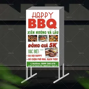 Mẫu biển vẫy quán lẩu nướng BBQ đồng giá - file corel