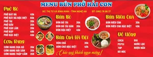 Thực đơn quán ăn Việt Nam - Bún Phở Hải Con file CDR