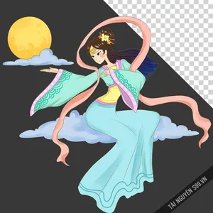 File vẽ chị hằng PNG - tài nguyên thiết kế cho dịp trung thu
