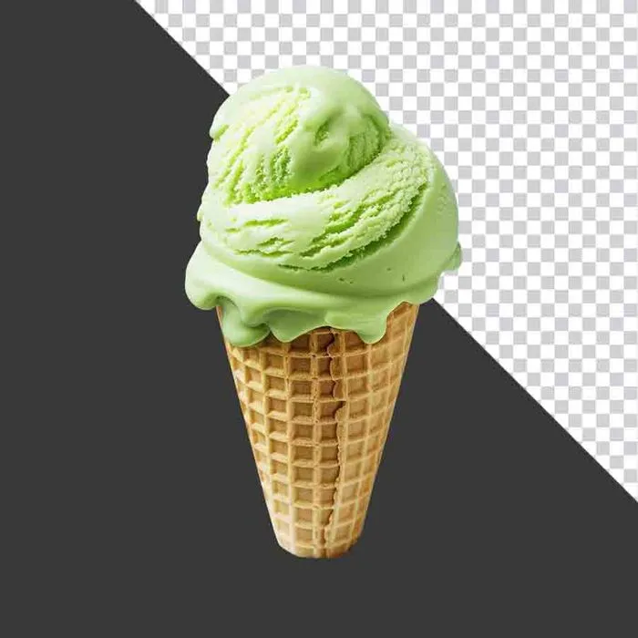 File PNG - Ly kem trà xanh matcha thơm ngon.
